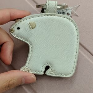 Coach polar bear keychain